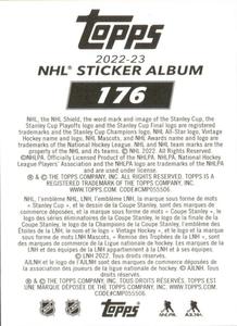 2022-23 Topps NHL Sticker Collection #176 Dylan Larkin Back