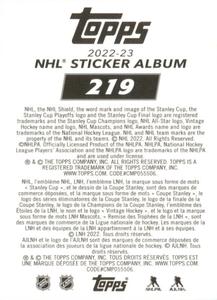 2022-23 Topps NHL Sticker Collection #219 Claude Giroux Back