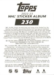 2022-23 Topps NHL Sticker Collection #230 Drew Doughty Back