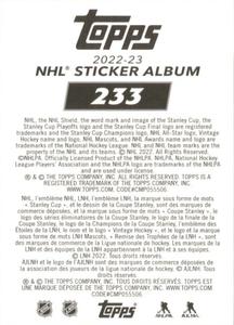 2022-23 Topps NHL Sticker Collection #233 Olli Maatta Back