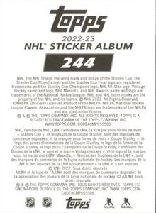 2022-23 Topps NHL Sticker Collection #244 Kirill Kaprizov Back