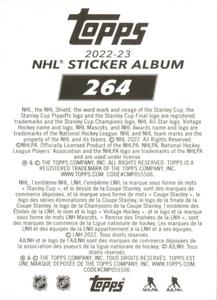 2022-23 Topps NHL Sticker Collection #264 Mike Hoffman Back