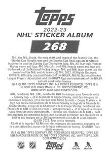 2022-23 Topps NHL Sticker Collection #268 Jeff Petry Back