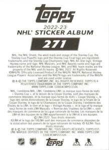 2022-23 Topps NHL Sticker Collection #271 Christian Dvorak Back