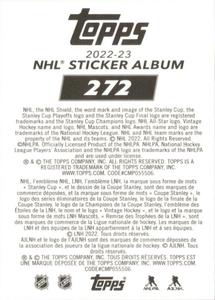 2022-23 Topps NHL Sticker Collection #272 Cayden Primeau Back