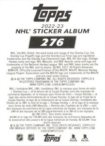 2022-23 Topps NHL Sticker Collection #276 Roman Josi Back