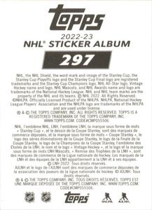 2022-23 Topps NHL Sticker Collection #297 Dougie Hamilton Back