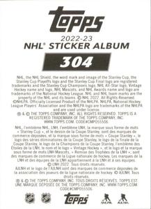 2022-23 Topps NHL Sticker Collection #304 Alexander Holtz Back