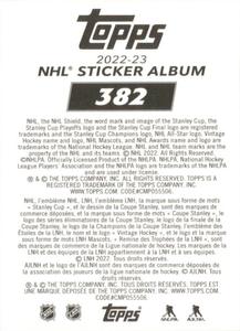 2022-23 Topps NHL Sticker Collection #382 Jake Guentzel Back