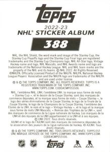 2022-23 Topps NHL Sticker Collection #388 Brian Dumoulin Back