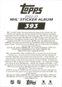 2022-23 Topps NHL Sticker Collection #393 Team Highlight Back