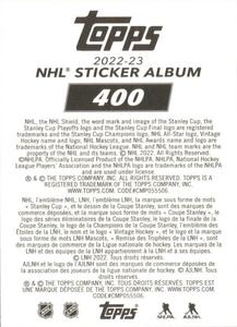 2022-23 Topps NHL Sticker Collection #400 Brent Burns Back