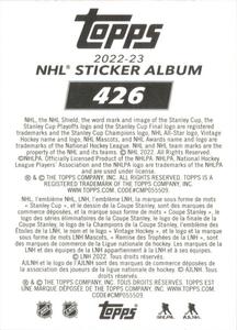 2022-23 Topps NHL Sticker Collection #426 Team Logo Back