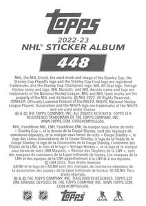 2022-23 Topps NHL Sticker Collection #448 Steven Stamkos Back