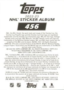 2022-23 Topps NHL Sticker Collection #456 Victor Hedman Back