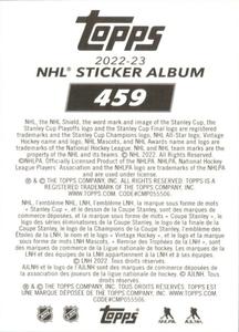 2022-23 Topps NHL Sticker Collection #459 Anthony Cirelli Back