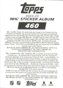 2022-23 Topps NHL Sticker Collection #460 Team Logo Back