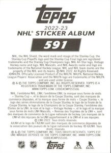 2022-23 Topps NHL Sticker Collection #591 Claude Giroux Back