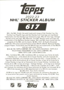 2022-23 Topps NHL Sticker Collection #617 Moritz Seider Back