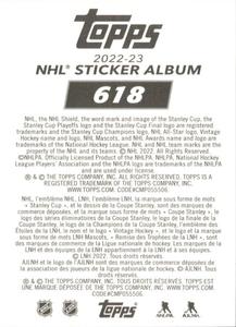2022-23 Topps NHL Sticker Collection #618 Owen Power Back