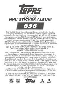 2022-23 Topps NHL Sticker Collection #656 Alex Ovechkin Back
