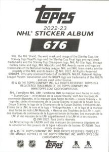 2022-23 Topps NHL Sticker Collection #676 Stanley Cup Image 3 Back