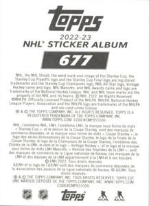 2022-23 Topps NHL Sticker Collection #677 Stanley Cup Image 4 Back