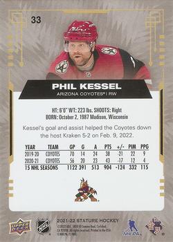 2021-22 Upper Deck Stature #33 Phil Kessel Back