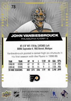 2021-22 Upper Deck Stature #78 John Vanbiesbrouck Back