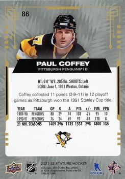 2021-22 Upper Deck Stature #86 Paul Coffey Back