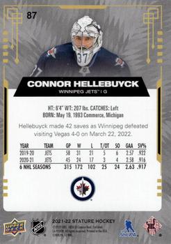 2021-22 Upper Deck Stature #87 Connor Hellebuyck Back