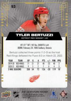 2021-22 Upper Deck Stature #93 Tyler Bertuzzi Back