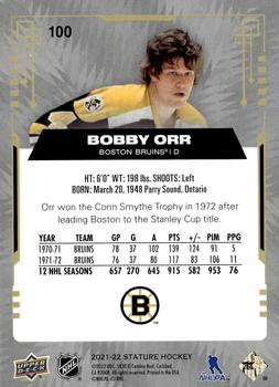 2021-22 Upper Deck Stature #100 Bobby Orr Back