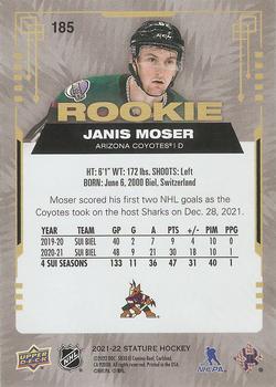 2021-22 Upper Deck Stature #185 J.J. Moser Back
