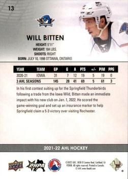 2021-22 Upper Deck AHL - Exclusives #13 William Bitten Back