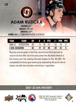 2021-22 Upper Deck AHL - Exclusives #19 Adam Ruzicka Back