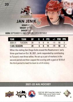 2021-22 Upper Deck AHL - Exclusives #20 Jan Jenik Back