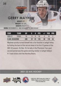 2021-22 Upper Deck AHL - Exclusives #35 Gerry Mayhew Back