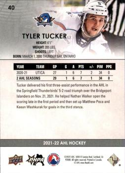 2021-22 Upper Deck AHL - Exclusives #40 Tyler Tucker Back