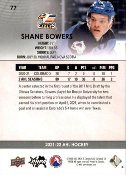 2021-22 Upper Deck AHL - Exclusives #77 Shane Bowers Back