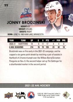 2021-22 Upper Deck AHL - Exclusives #99 Jonny Brodzinski Back