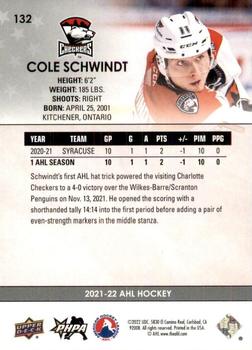 2021-22 Upper Deck AHL - Exclusives #132 Cole Schwindt Back