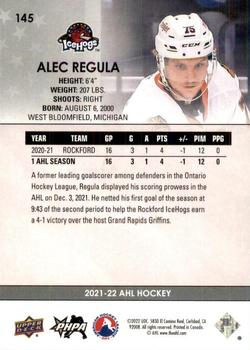 2021-22 Upper Deck AHL - Exclusives #145 Alec Regula Back