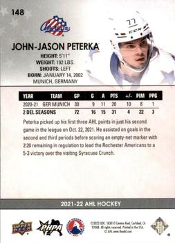 2021-22 Upper Deck AHL - Exclusives #148 John-Jason Peterka Back