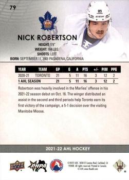2021-22 Upper Deck AHL - High Gloss #79 Nick Robertson Back