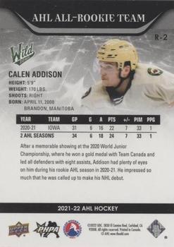 2021-22 Upper Deck AHL - AHL All-Rookie Team Red #R-2 Calen Addison Back