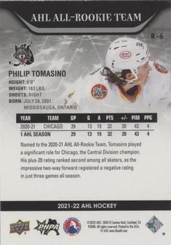 2021-22 Upper Deck AHL - AHL All-Rookie Team Red #R-6 Philip Tomasino Back