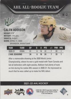 2021-22 Upper Deck AHL - AHL All-Rookie Team Gold #R-2 Calen Addison Back