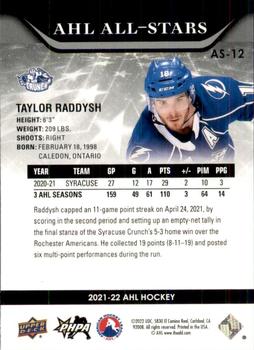 2021-22 Upper Deck AHL - AHL All-Stars #AS-12 Taylor Raddysh Back