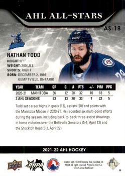 2021-22 Upper Deck AHL - AHL All-Stars #AS-18 Nathan Todd Back